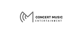 Logo de Concert Music Entertainment, cliente del plató de rodaje The Black Cactus Studios en Madrid