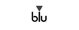 Logo de blu, cliente del plató de rodaje The Black Cactus Studios en Madrid