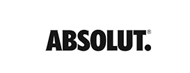 Logo de Absolut, cliente del plató de rodaje The Black Cactus Studios en Madrid