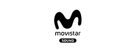 Logo de Movistar, cliente del plató de rodaje The Black Cactus Studios en Madrid
