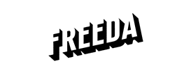 Logo de Freeda, cliente del plató de rodaje The Black Cactus Studios en Madrid
